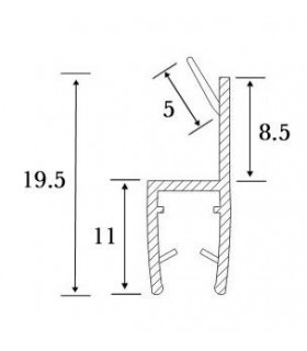 Joint d'étanchéité verre sur verre à 180° série S.5706 Joint d'étanchéité verre sur verre à 180° série S.5706