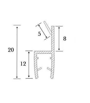 Joint d'étanchéité verre sur verre à 180° série S.5706