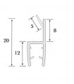 Joint d'étanchéité verre sur verre à 180° série S.5706