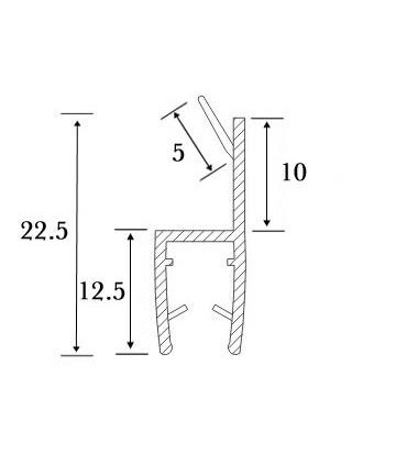 Joint d'étanchéité verre sur verre à 180° série S.5706