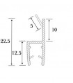 Joint d'étanchéité verre sur verre à 180° série S.5706