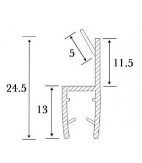 Joint d'étanchéité verre sur verre à 180° série S.5706 Joint d'étanchéité verre sur verre à 180° série S.5706