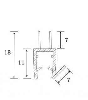 Joint d'étanchéité bas de porte série S.5707 Joint d'étanchéité bas de porte série S.5707