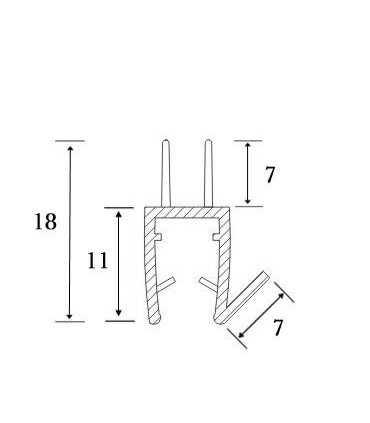 Joint d'étanchéité bas de porte série S.5707