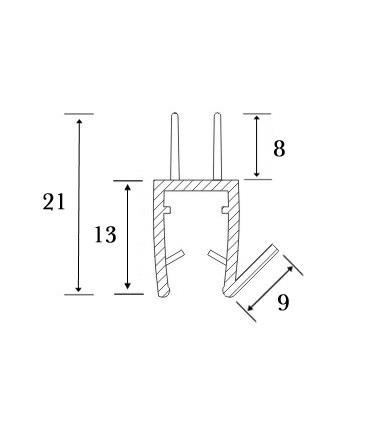 Joint d'étanchéité bas de porte série S.5707