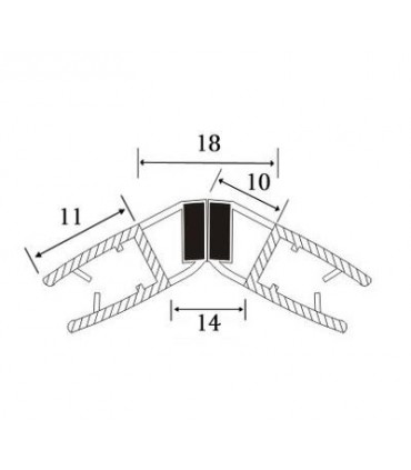 Joint d'étanchéité magnétique 135° série S.5712