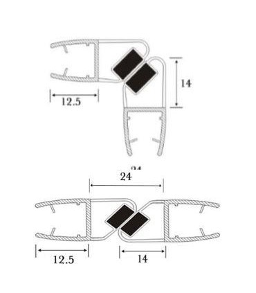 Joint d'étanchéité magnétique 90° série S.5713