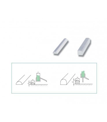 Profil de seuil en polycarbonate transparent à coller sur le receveur de douche