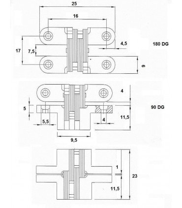 Charnière invisible série Vici