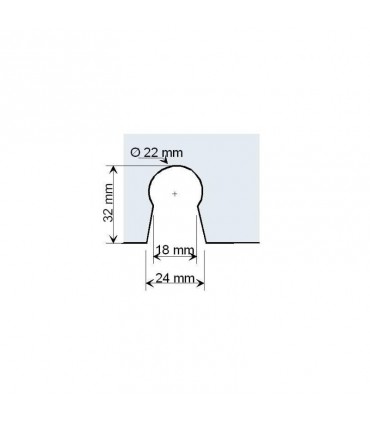 Fixation verre sur mur à 90°