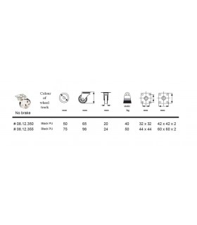 Roulette design aluminium anodisé brillant Roulette design aluminium anodisé brillant