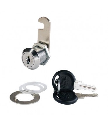 Serrure batteuse face conique chromé brillant