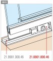 Galet pour porte coulissante de vitrine en verre