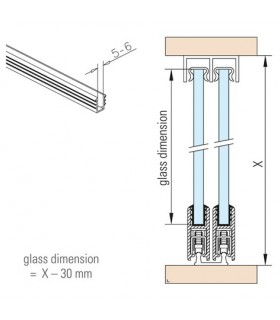 Joint de porte de vitrine en verre coulissante Joint de porte de vitrine en verre coulissante