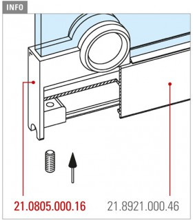 Profil de porte de vitrine en verre coulissante Profil de porte de vitrine en verre coulissante