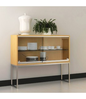 Kit pour porte de vitrine en verre coulissante sans serrure Kit pour porte de vitrine en verre coulissante sans serrure