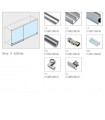Kit pour porte de vitrine en verre coulissante sans serrure Kit pour porte de vitrine en verre coulissante sans serrure