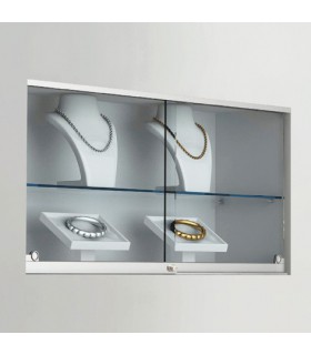 Kit pour porte de vitrine en verre coulissante avec serrure Kit pour porte de vitrine en verre coulissante avec serrure