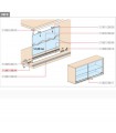 Rail haut pour porte de vitrine en verre coulissante Rail haut pour porte de vitrine en verre coulissante