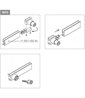 Serrure pour porte coulissante de vitrine Serrure pour porte coulissante de vitrine