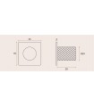 Bouton moleté sur platine inox Titanium Bouton moleté sur platine inox Titanium