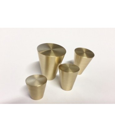 Poignée bouton cône en laiton massif