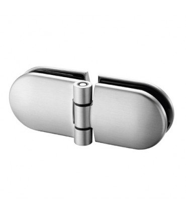 Double charnière pour portillon en verre