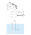 Loquet pour portillon montage verre sur verre