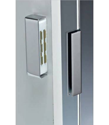 Aimant avec carter pour porte en verre