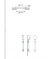 Set de deux pivots vertical pour porte en verre Set de deux pivots vertical pour porte en verre