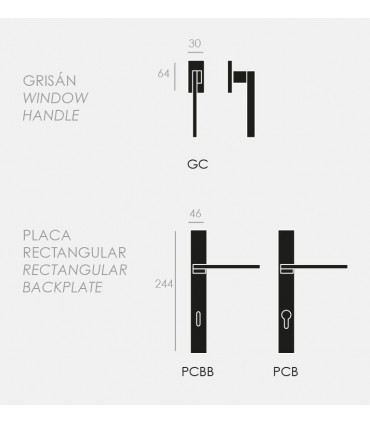 Poignée de porte NADIA