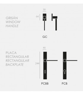 Poignée de porte PLANO