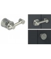 Loquet basculant inox pour porte bois