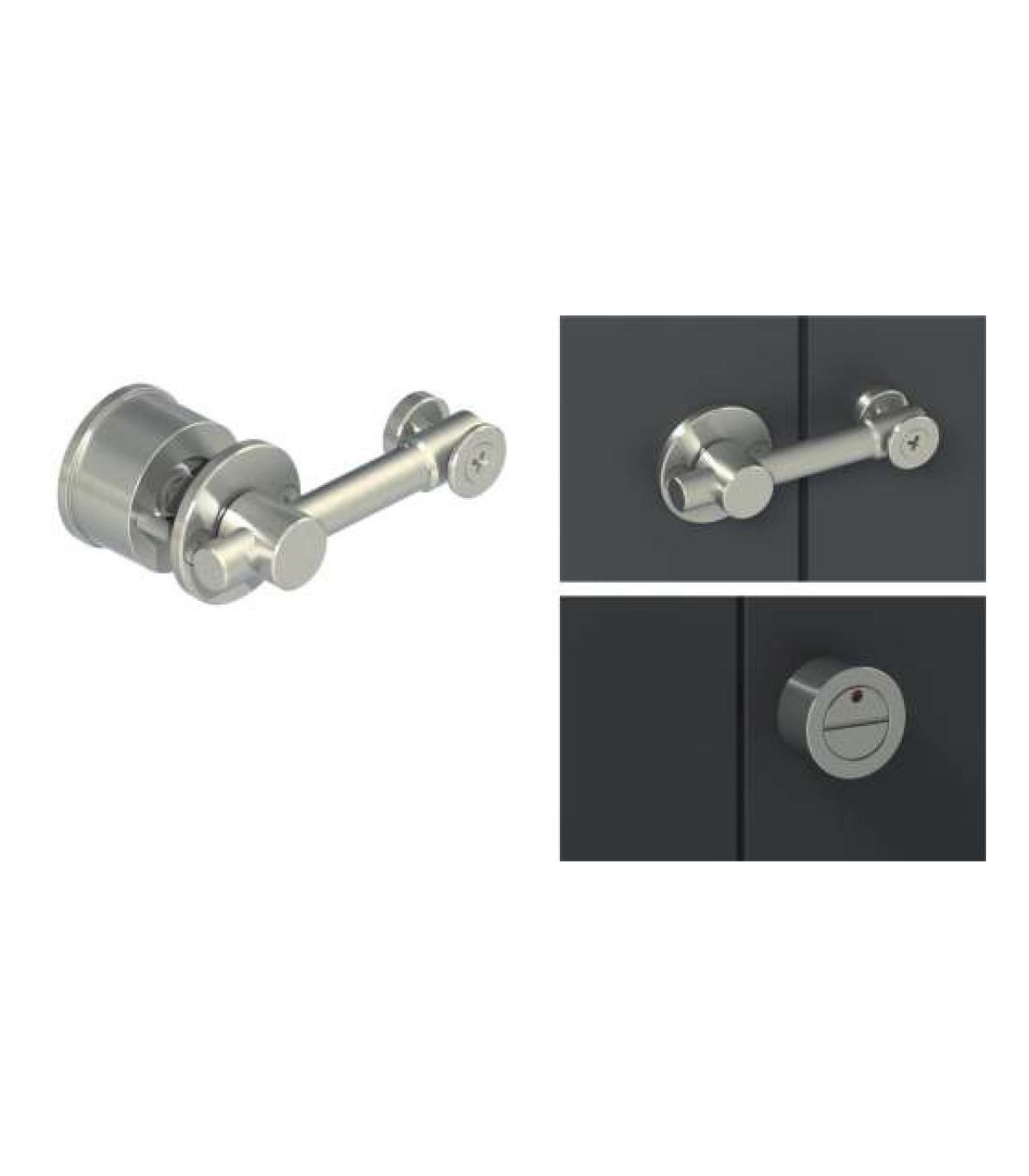 Loquet basculant inox pour porte bois - Targette et serrure pour po