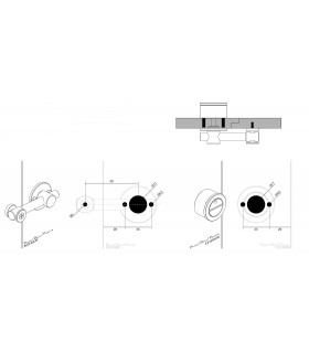 Loquet basculant inox pour porte bois