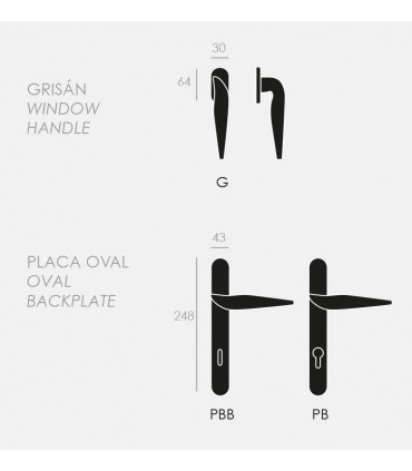 Poignée de porte SASHA