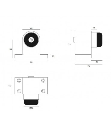 Butée pour porte lourde