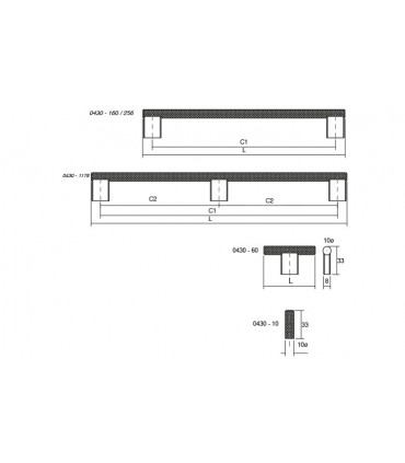 POIGNEE ET BOUTON DE MEUBLE SERIE GRAF2 0430 PAR VIEFE