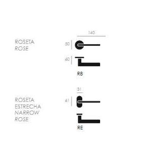 Poignée béquille série Log gic