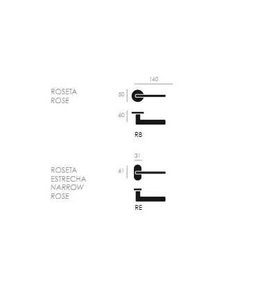 Poignée béquille série Log gic