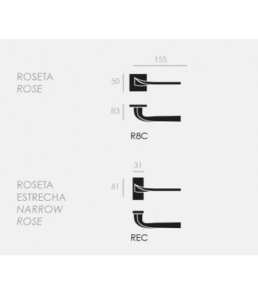 Poignée de porte PIN 