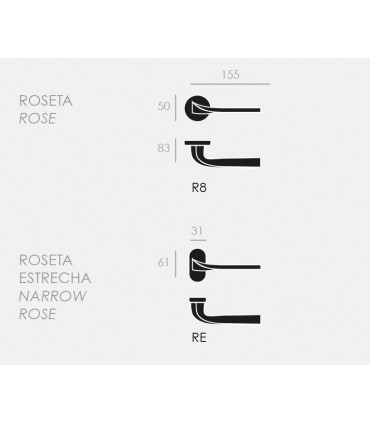 Poignée de porte PIN 