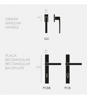 Poignée de porte ANGOLO 