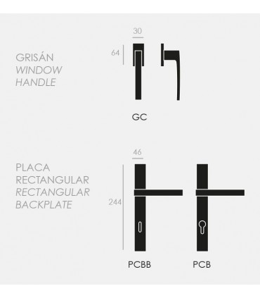 Poignée de porte ANGOLO 
