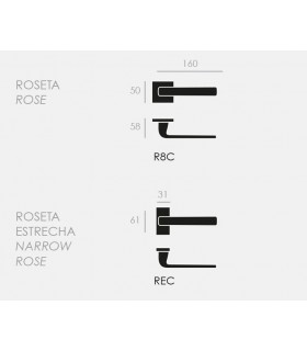 Poignée de porte SENS.SO 135 de Groël en noir ou blanc