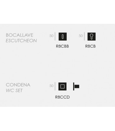 Poignée de porte FILA disponible en blanc ou noir