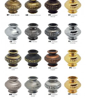 Finitions disponibles pour Poignée de porte ligne Colosseo