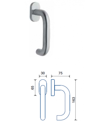 Poignée béquille de porte ou fenêtre ALESSIA  - Frascio