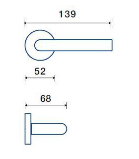 Poignée béquille de porte ou fenêtre LOFT  - Frascio