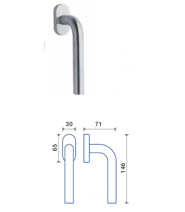 Poignée béquille de porte ou fenêtre LOFT  - Frascio